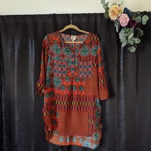 Fig and Flower- Bohemian Tunic